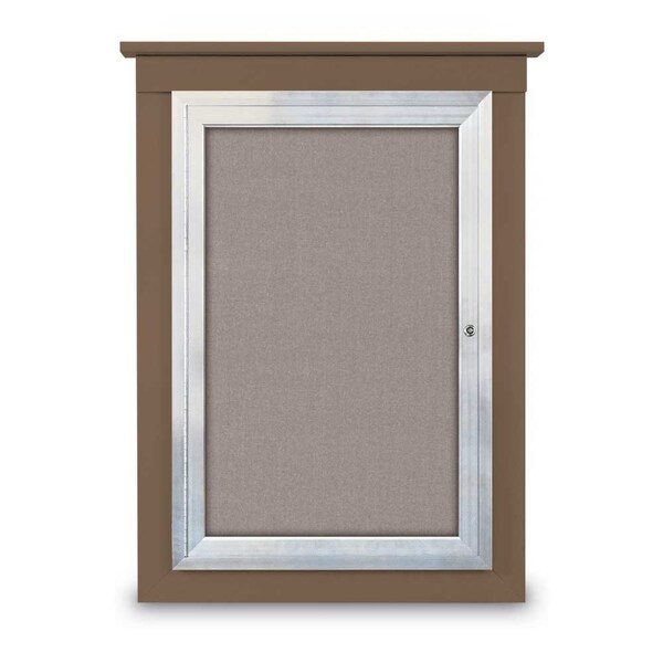 Single Door Enclosed Cathedral Letterboa, UV1299CD-SATIN-BLUE